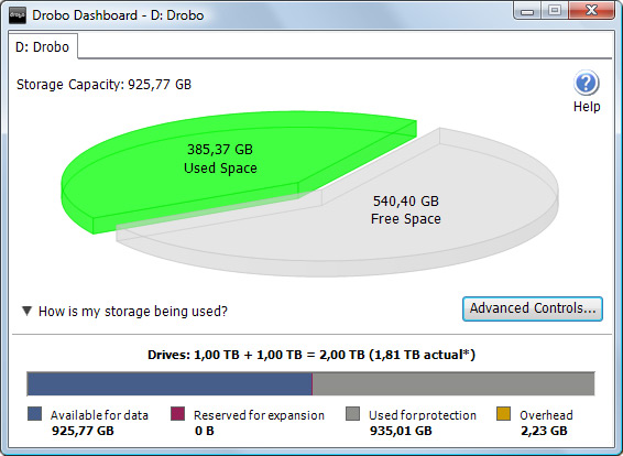 Drobo Dashboard software