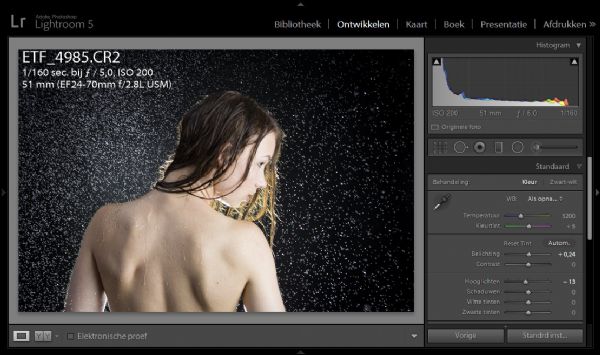 Lightroom info tekst