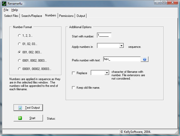 Renam4u interface screenshot