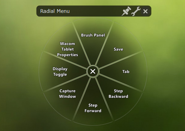 Wacom Intuos Radial menu