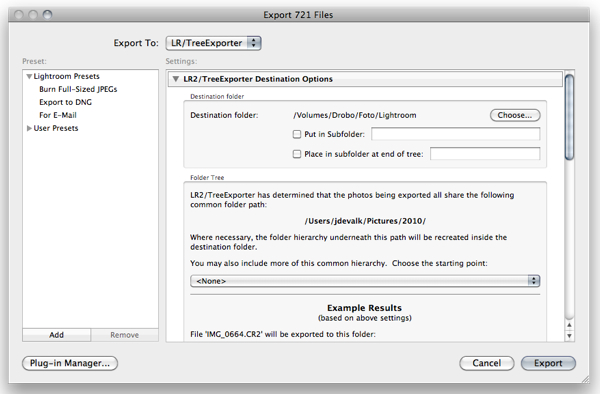 Interface van LR TreeExporter