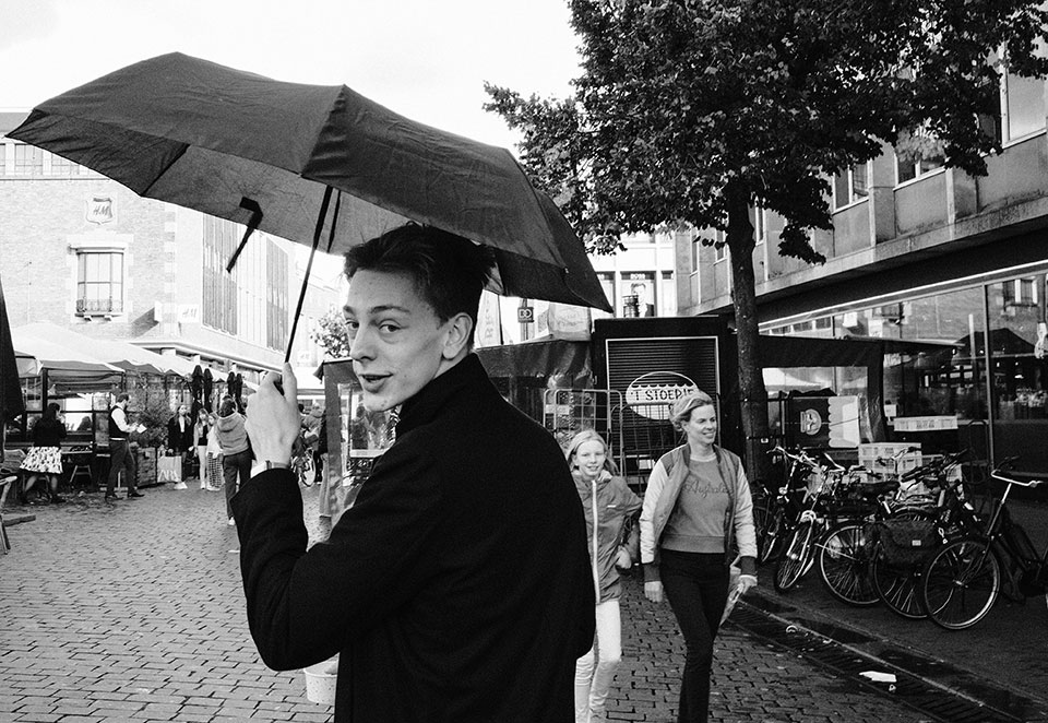 Straatfotografie bij regen