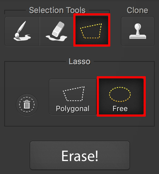 Free selection tool