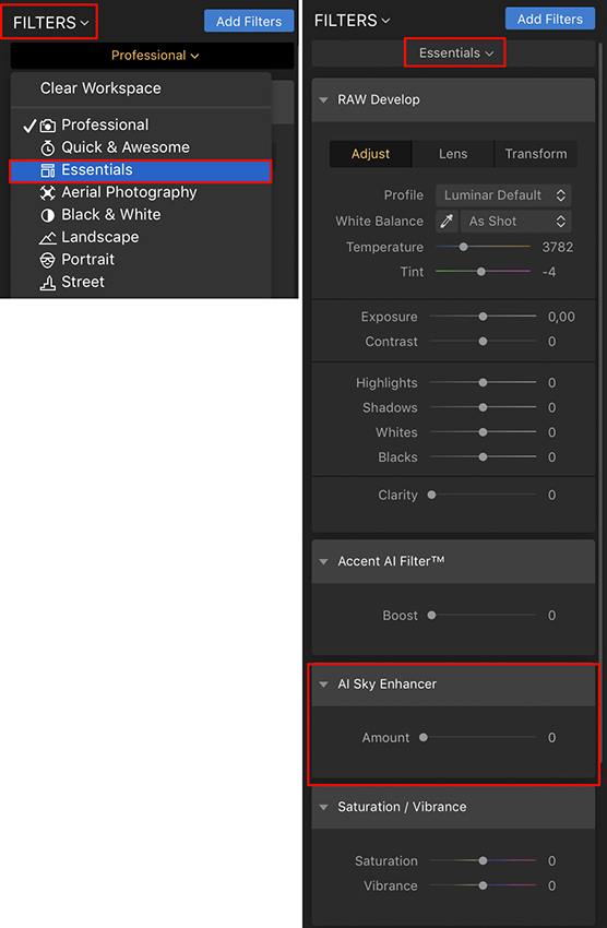 Skylum luminar ai sky enhancer