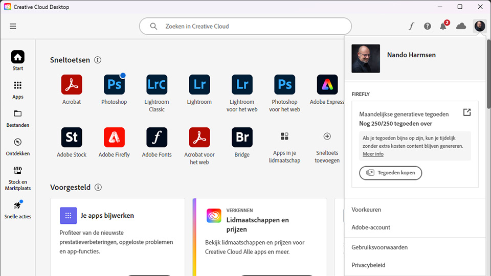 Adobe CC screenshot punten