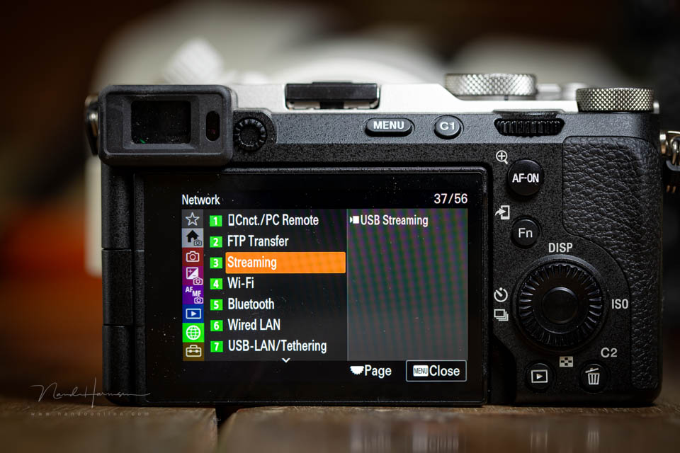 Nando 2025 sony draadloos menu