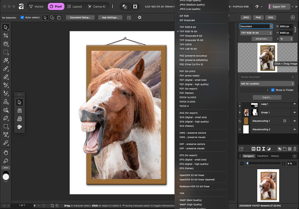 Nando affinity bestanden