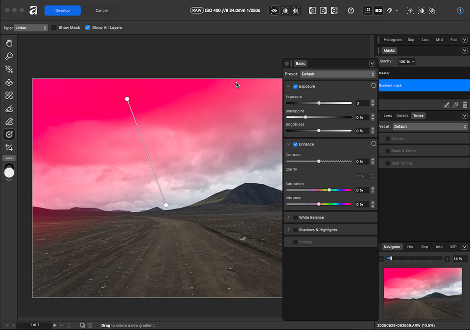 Nando affinity raw workflow