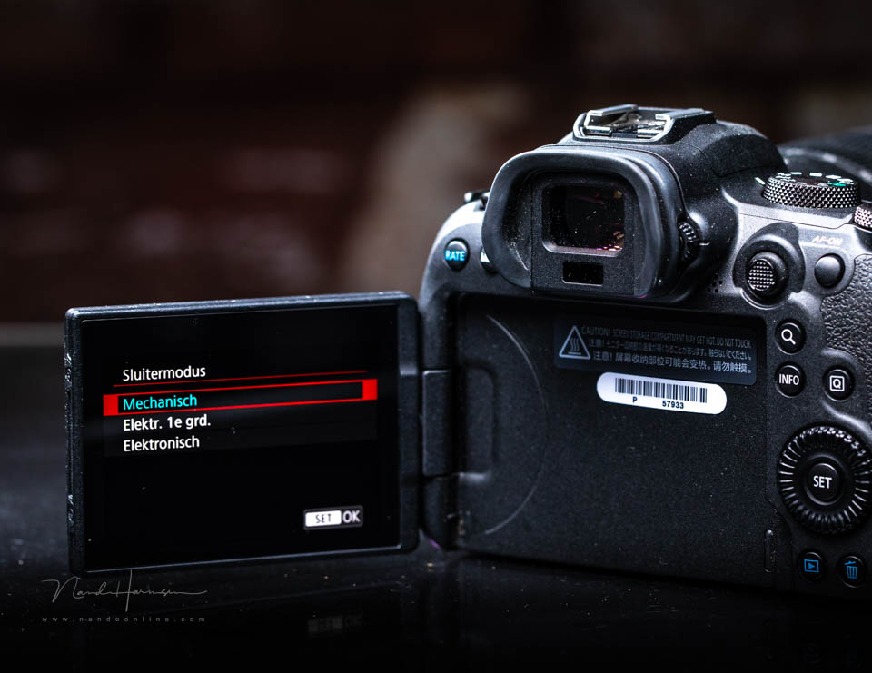 Nando canon r6 sluitermodus
