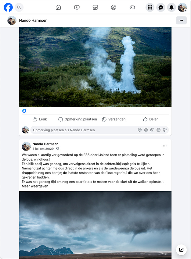 Nando facebook wall