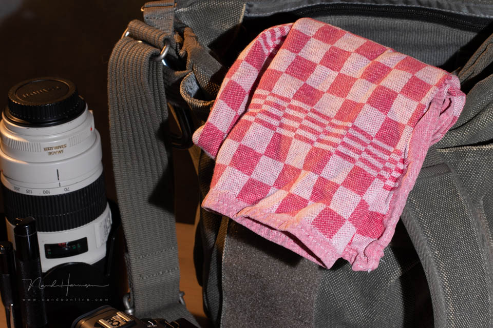 Nando theedoek in fototas