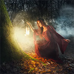 Creatieve portretten met rook en flitsers in de natuur Creatieve portretten met rook en flitsers in de natuur