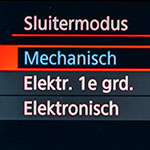 Elektronisch eerste gordijn en bokeh